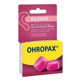 Εσωτερικά βύσματα σιλικόνης Ohropax Silence, 6 τεμάχια
