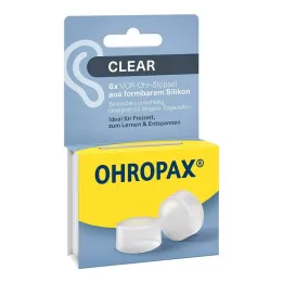 Ohropax Clear Silicone Pre-Ear Plugs, 6 τεμ