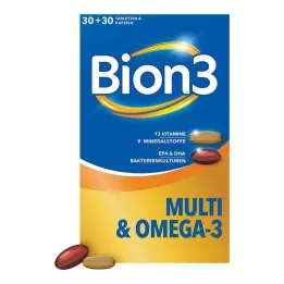 Συσκευασία συνδυασμού BION3 Multi + Ωμέγα-3, 2x30 τεμαχίων