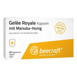 Κάψουλες Βασιλικού Πολτού Beecraft με μέλι Manuka, 60 τεμ
