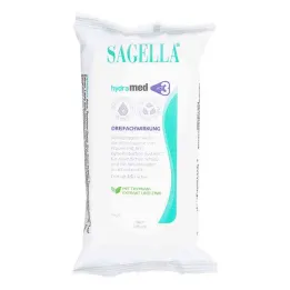 Μαντηλάκια καθαρισμού Sagella hydramed, 15 τμχ
