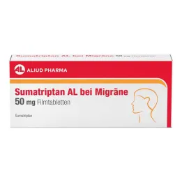 Σουματριπτάνη AL για ημικρανίες 50 mg επικαλυμμένα με λεπτό υμένιο δισκία, 2 τεμ
