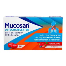 Mucosan παστίλιες κόκκινα φρούτα, 16 τεμ
