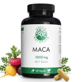 Green Naturals® Maca 2800 mg υψηλής δόσης 40:1 κάψουλες vegan (180 τεμάχια)