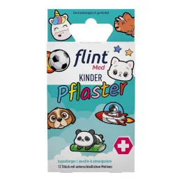 Παιδικοί σοβάδες Flint Med 13x22mm υποαλλεργικοί αισθητήρες, 12 τεμ