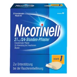 NICOTINELL 21 mg / 24ωρα έμπλαστρα νικοτίνης, ισχυρή αντοχή εμπλάστρου (1), 30 τεμ