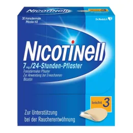 NICOTINELL 7 mg / 24ωρα επιθέματα νικοτίνης, ελαφρύ επίθεμα αντοχής (3), 30 τεμ