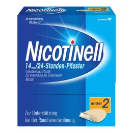 NICOTINELL 14 mg / 24ωρα επιθέματα νικοτίνης, μέτρια αντοχής εμπλάστρου (2), 30 τεμ